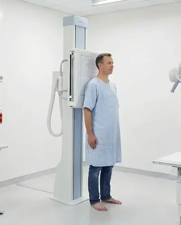 Paziente al teleradiografo